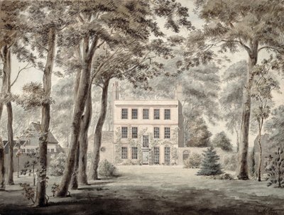 A Gardener working in the grounds of an elegant country house, 1788 by Joseph Charles Barrow
